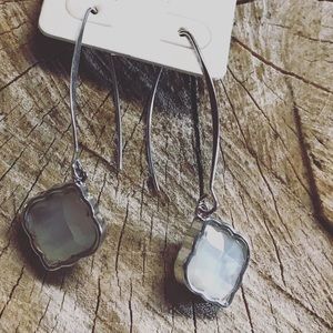 Silver clover earrings